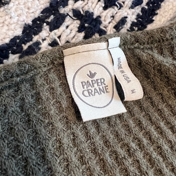 Olive Green Textured Blouse - Picture 8 of 8